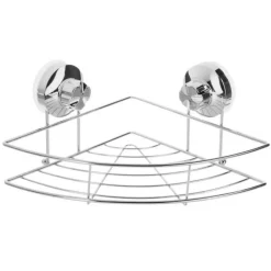 Etagère d'Angle de Douche Ventouse 26cm Argenté