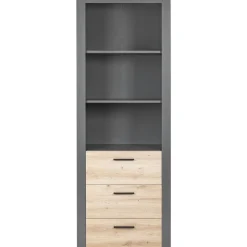 Etagère de rangement 3 niches 3 tiroirs L68cm BETO