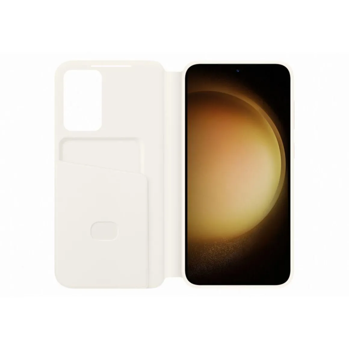 Etui S23+ Smart View porte-carte Creme