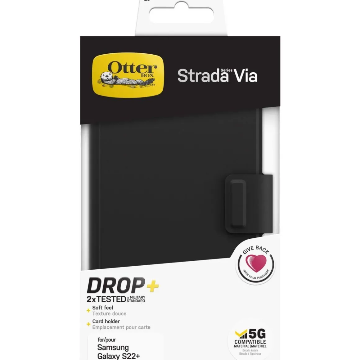 Etui Samsung S22+ Strada Via noir