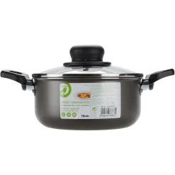 Faitout aluminium 16 cm - Noir