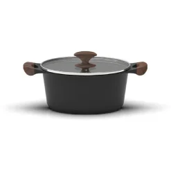 Faitout induction + couvercle 24 cm - Noir