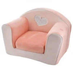 Fauteuil - Chaise - Bebe - Enfant club convertible Lapinou - Rose - 42 x 55 cm