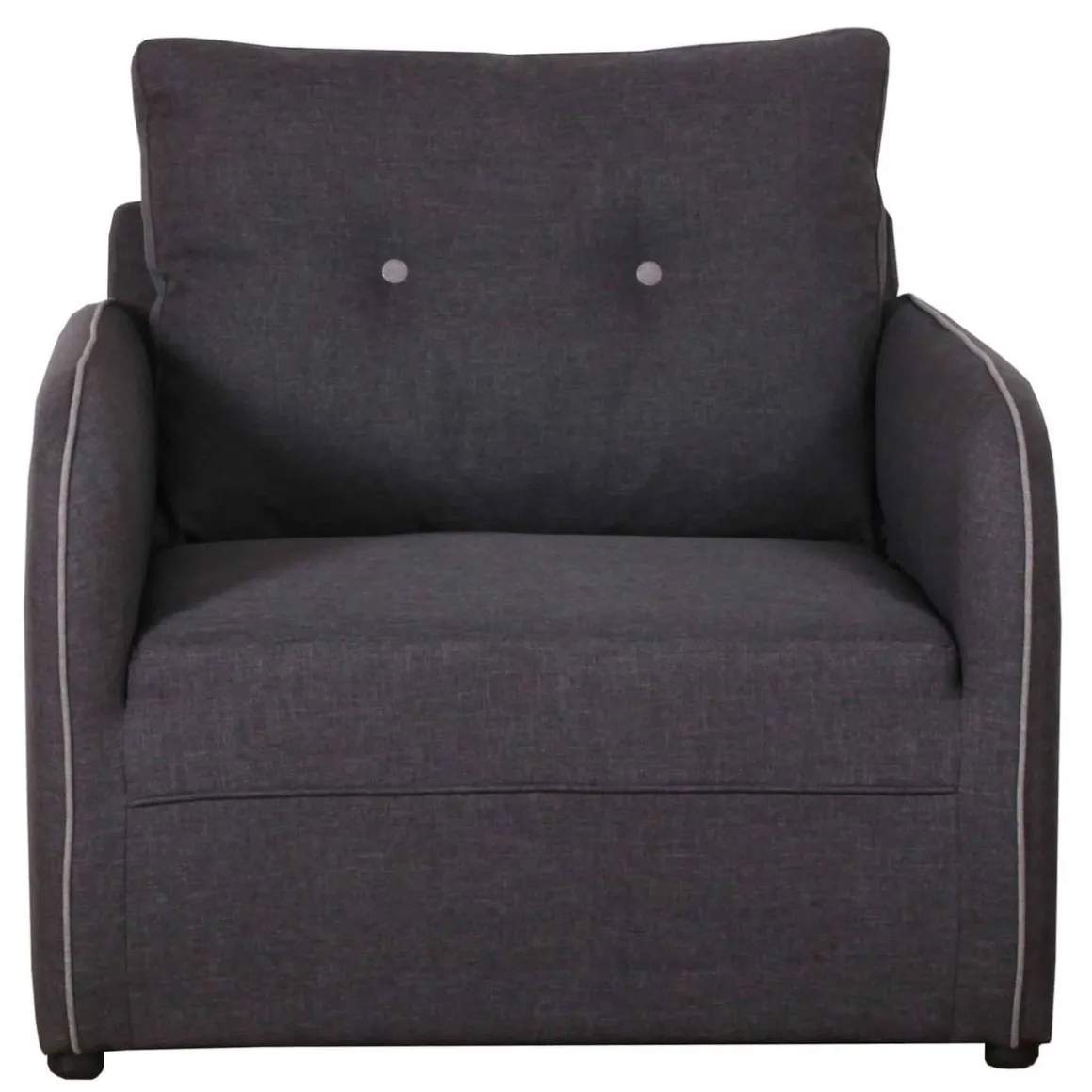 Fauteuil convertible déplimousse tissu gris anthracite VINYL