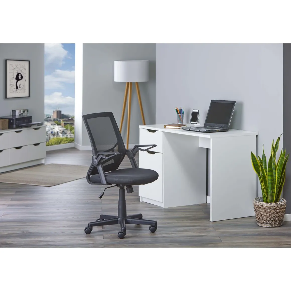 Fauteuil de bureau pivotant ajustable en hauteur JULIE