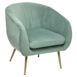 Fauteuil Design en Velours Solaro 78cm Vert Jade