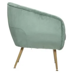 Fauteuil Design en Velours Solaro 78cm Vert Jade