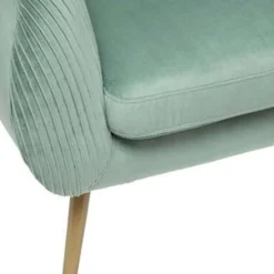Fauteuil Design en Velours Solaro 78cm Vert Jade
