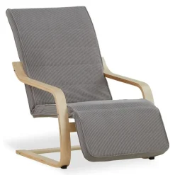 Fauteuil inclinable avec repose-pieds en velours