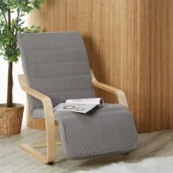 Fauteuil inclinable avec repose-pieds en velours