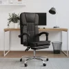 Fauteuil inclinable de bureau Noir Similicuir