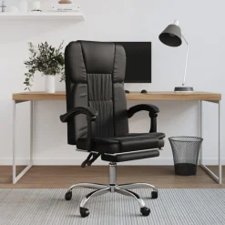 Fauteuil inclinable de bureau Noir Similicuir