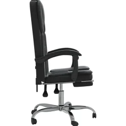 Fauteuil inclinable de bureau Noir Similicuir