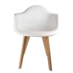 Fauteuil scandinave enfant - H. 54 cm - Blanc