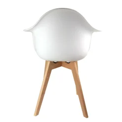 Fauteuil scandinave enfant - H. 54 cm - Blanc