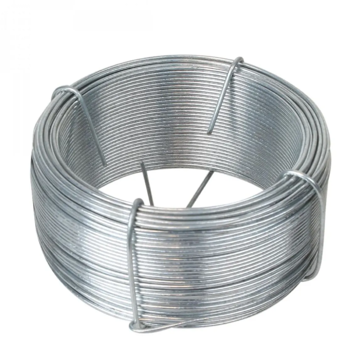 Fil d'attache en acier galvanisé pour grillage ou autre - 50 m x 1.3mm Ø - Gris