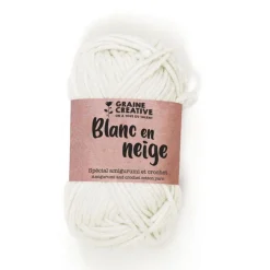 Fil de coton spécial crochet et amigurumi 55 m - blanc