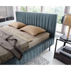 Flavio - lit coffre - 160x200 cm - sommier inclus - en velours