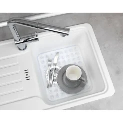 Fond d'évier extra épais - L. 27.5 x H. 1 x l. 31 cm - Transparent