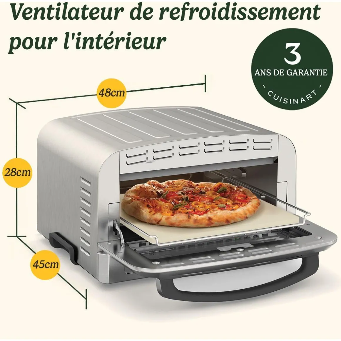 Four à pizza électrique CPZ120E acier inoxydable