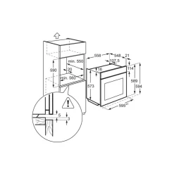 Four intégrable multifonction 72l 60cm pyrolyse blanc - EOF6P46V