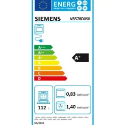 Four intégrable multifonction 112l 90cm a+ pyrolyse inox - vb578d0s0