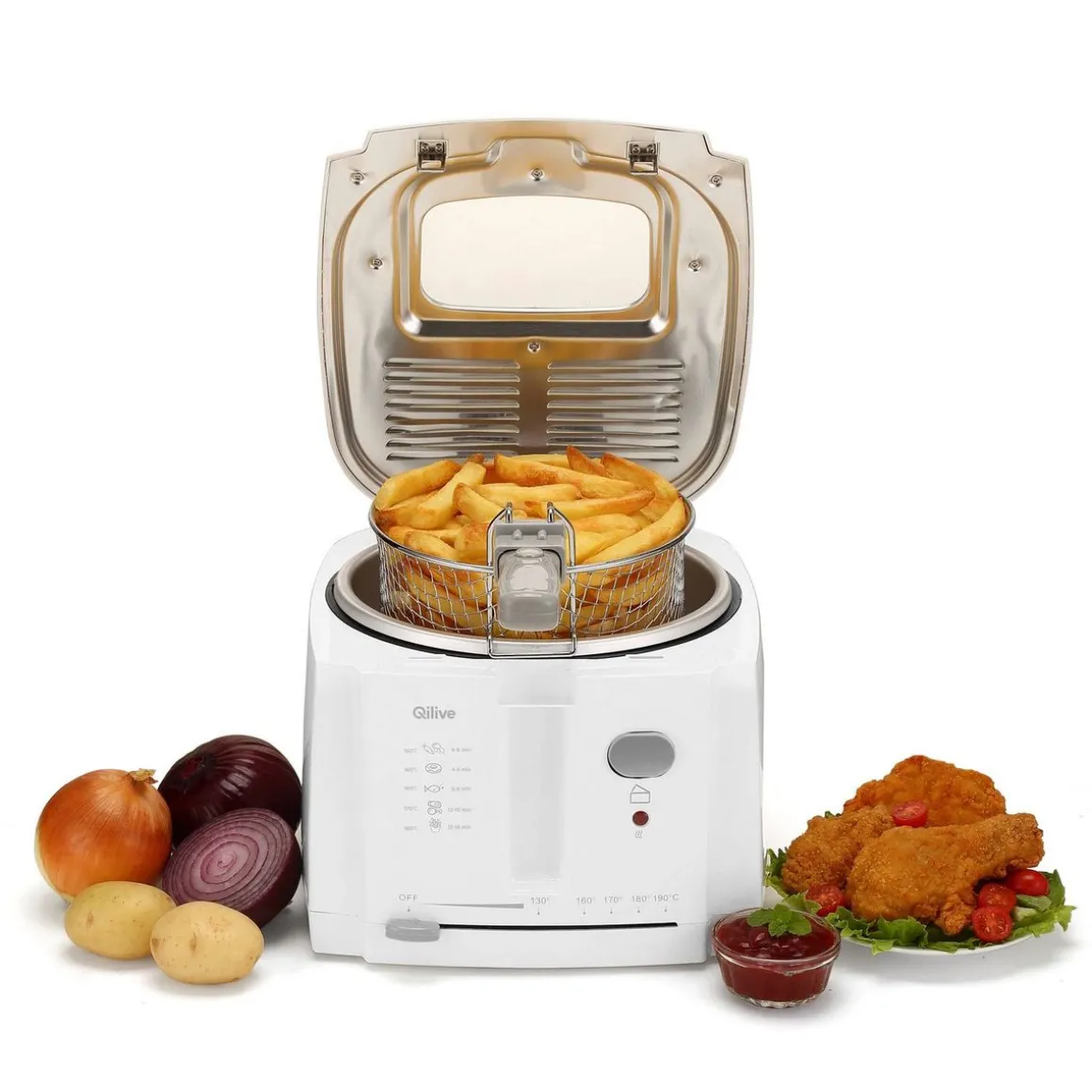 Friteuse électrique Q.5261 Blanc