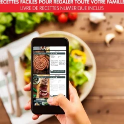 Friteuse électrique sans huile à air chaud 2 en 1 Easy Fry & Grill EZ501810 - Noir