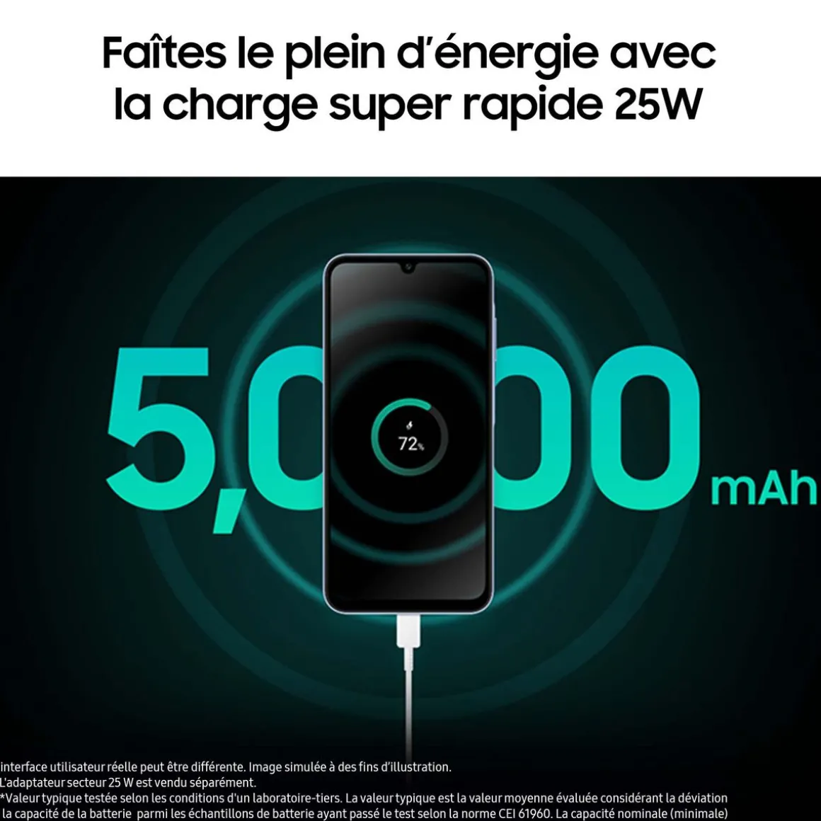 Galaxy A25 5G 128 GB - Noir