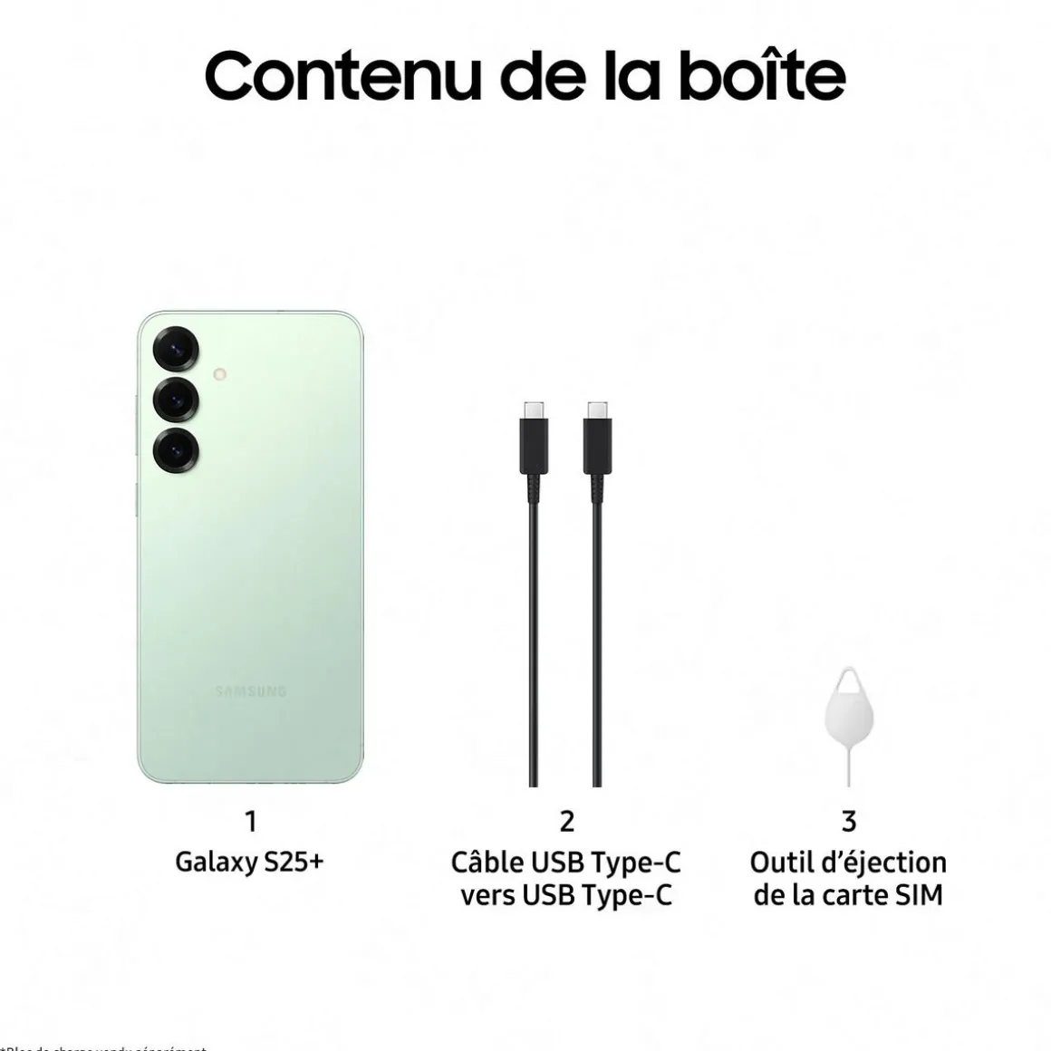 Galaxy S25+ 8GO / 512Go - Vert d'eau