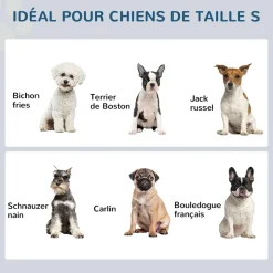 Gamelle double chien porte-gamelles surélevé 2 gamelles anti-glouton acier inox et tapis inclus acier noir plateau aspect bois clair