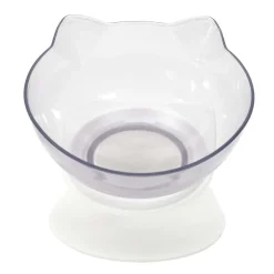 Gamelle tête de chat surélevée - Blanc