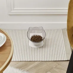 Gamelle tête de chat surélevée - Blanc