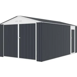Garage métal Houston 15,36 m² - Anthracite