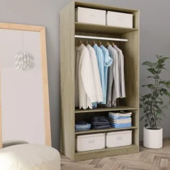 Garde-robe Chene sonoma 100x50x200 cm Bois d'ingenierie