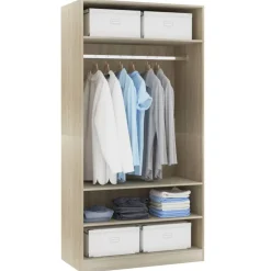 Garde-robe Chene sonoma 100x50x200 cm Bois d'ingenierie
