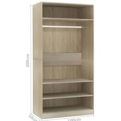 Garde-robe Chene sonoma 100x50x200 cm Bois d'ingenierie