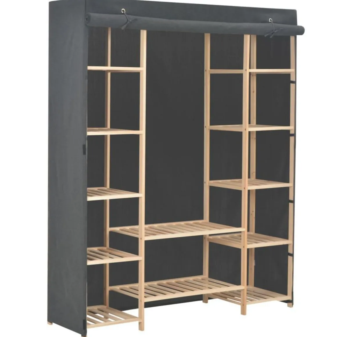 Garde-robe Gris 135 x 40 x 170 cm Tissu