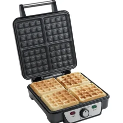 Gaufrier 1100w noir/inox - asw281