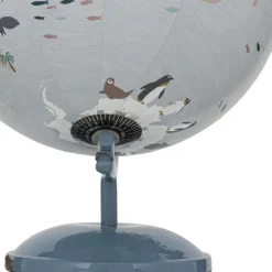 Globe terrestre base métal pour enfant bleu D20