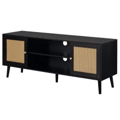 Goto - meuble tv - noir - 140 cm