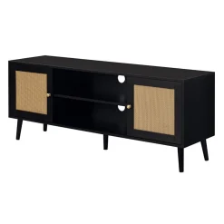 Goto - meuble tv - noir - 140 cm