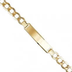 Gourmette Or 18 Carats Maille Gourmette - Jaune - Gravure Offerte