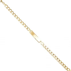 Gourmette Or 18 Carats Maille Gourmette - Jaune - Gravure Offerte