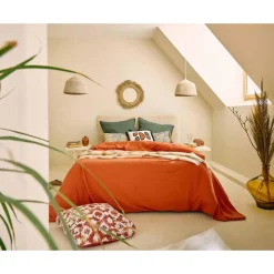 Goyave - lit coffre - 140x190 - en velours côtelé - sommier inclus