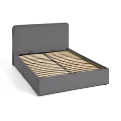 Goyave - lit coffre - 140x190 - en velours côtelé - sommier inclus