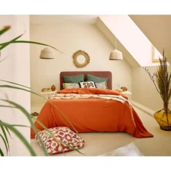 Goyave - lit coffre - 140x190 - en velours côtelé - sommier inclus