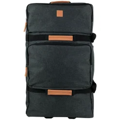 Grand Sac de voyage à roulettes gris 75x38x37cm - 90L