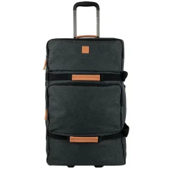 Grand Sac de voyage à roulettes gris 75x38x37cm - 90L