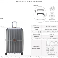 Grande valise rigide Saint Tropez TSA polycarbonate 76,5cm